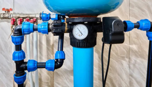 commercial water filtration installation